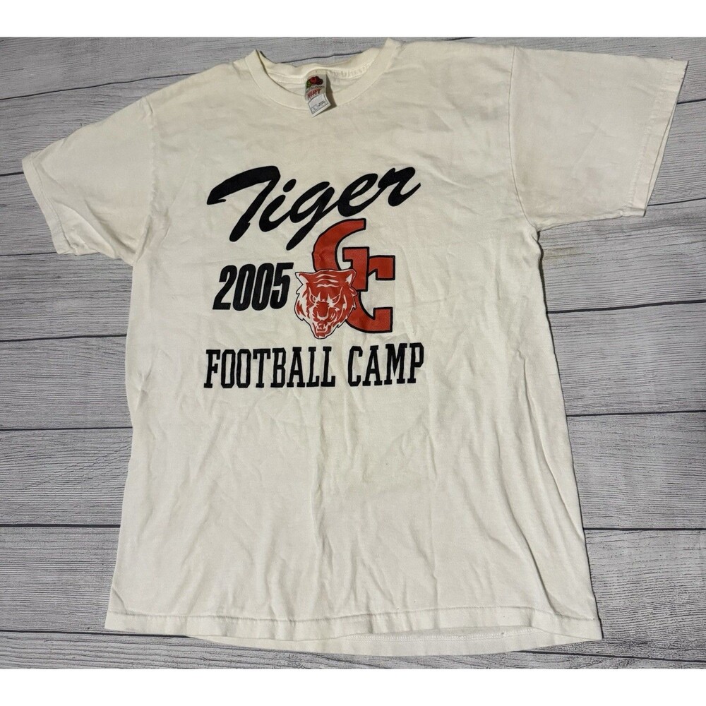 Georgetown Tigers Football Camp T Shirt Vintage Y2K 2005 Size Large Discolored